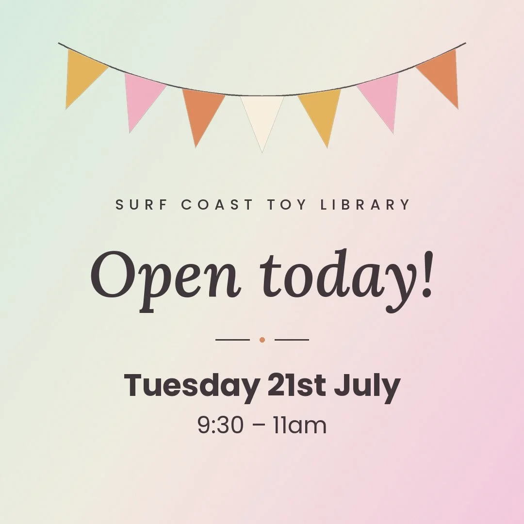 We&rsquo;re open today! 🎪 Drop in between 9:30 and 11am to swap your toys, browse the shelves and pick out something new for the week.

#surfcoasttoylibrary #toylibrary #surfcoast #torquay #playmatters