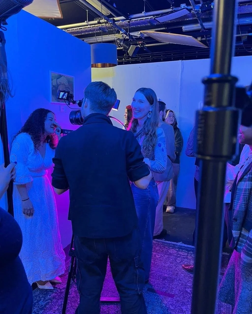 Behind the scenes: Crew shooting the short film, "A Life In Colour," written and directed by Asha Loon.