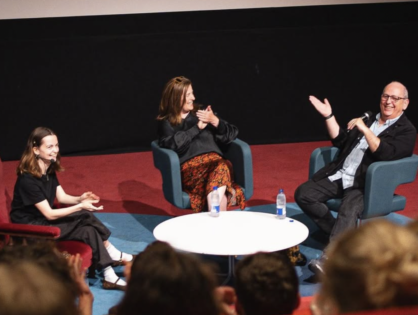 Interviewing Irish filmmakers Marian Quinn and Tom Weir for the advance screening of their movie "Twig" at the European Film College, (Ebeltoft, 2024).