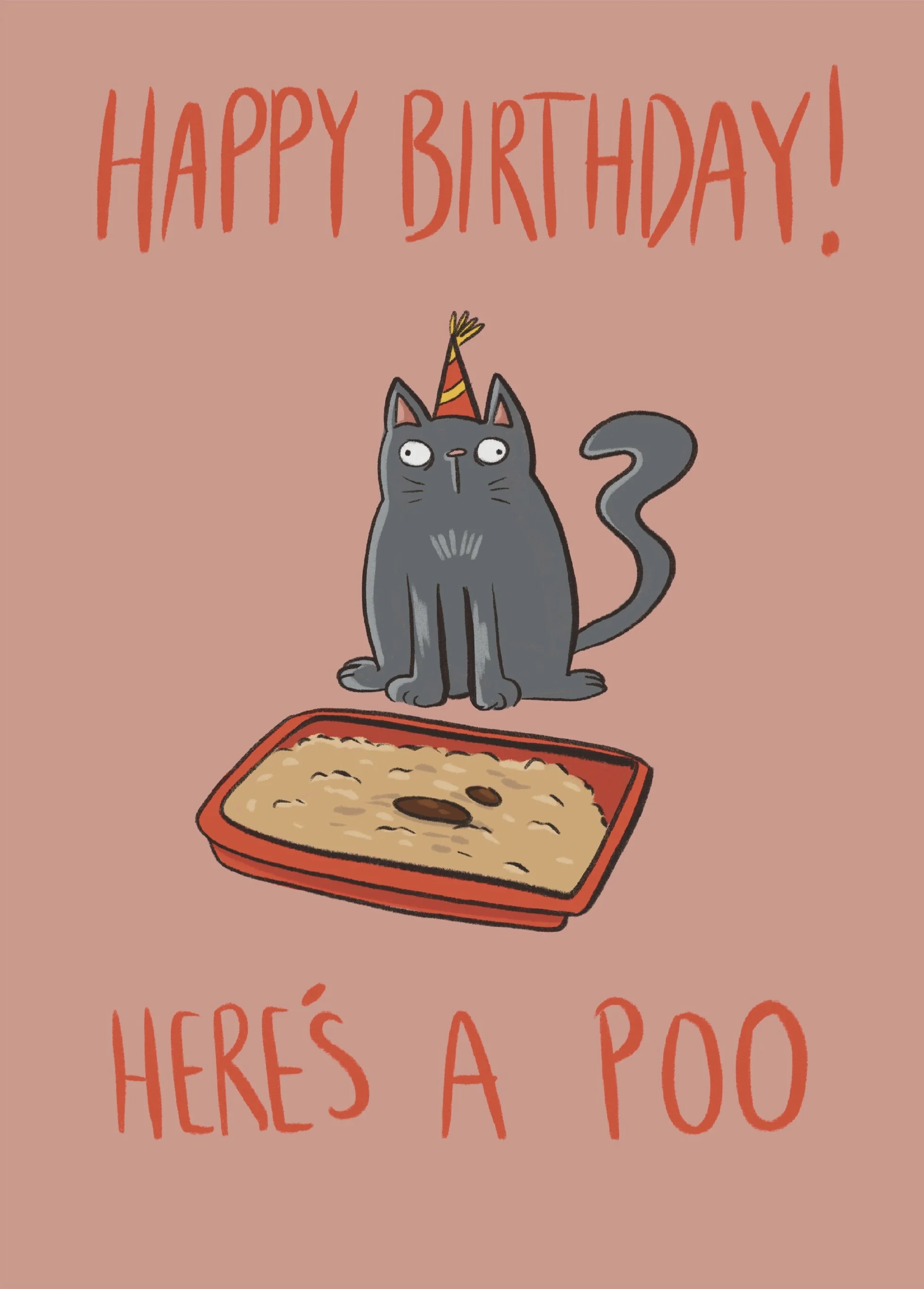 Here's a poo card, published by Scribbler