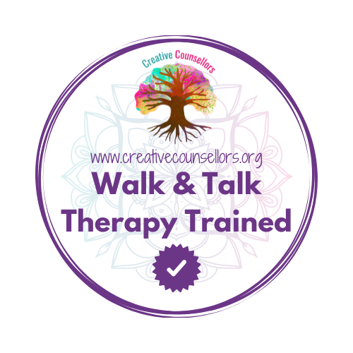 Walking Therapy certification, awarded by Creative Counsellors