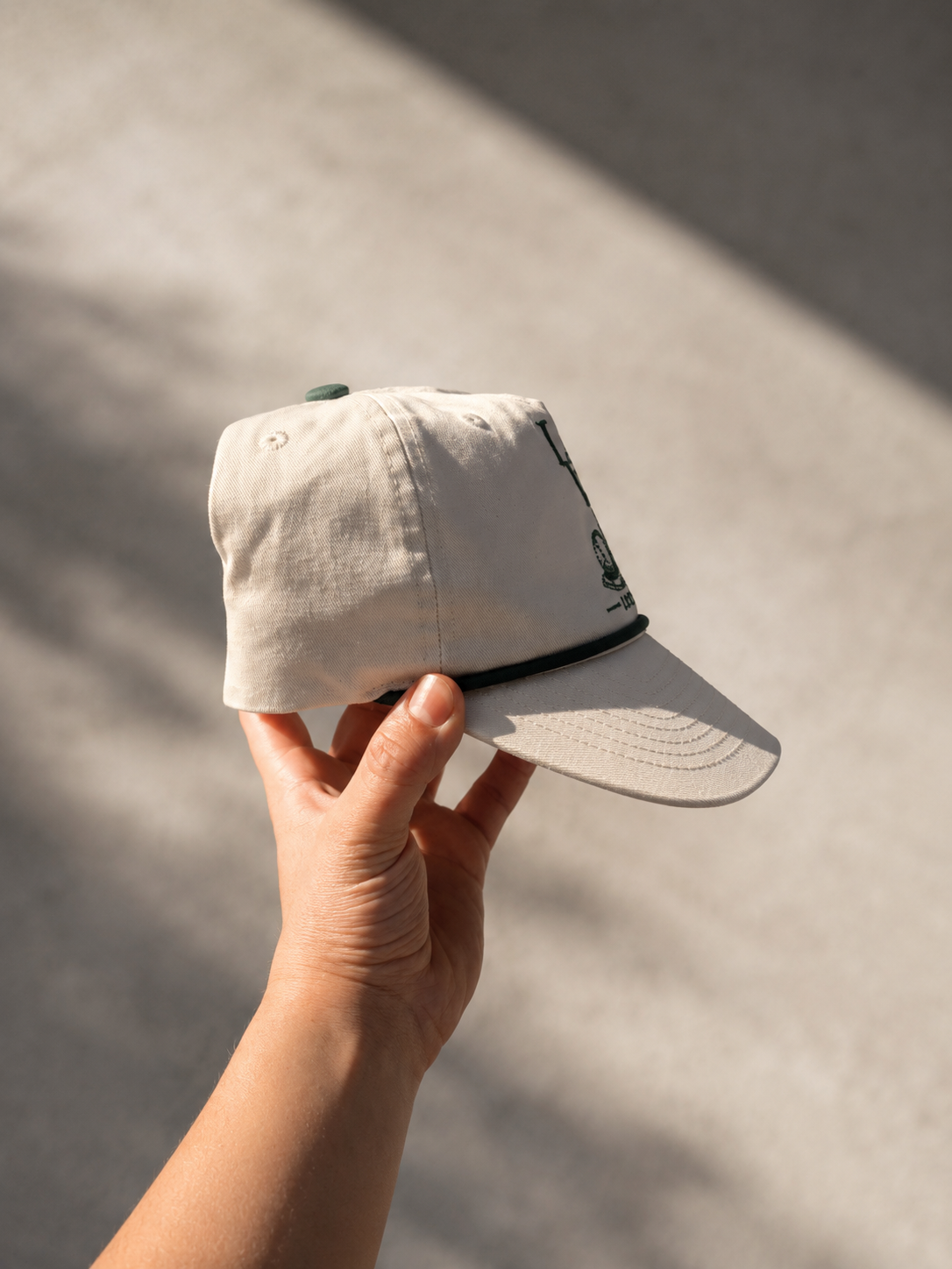 Locked in - Vintage Green Short Brim (6cm) Snap back