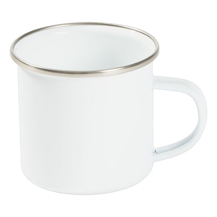 Classic White Enamelware Mug
