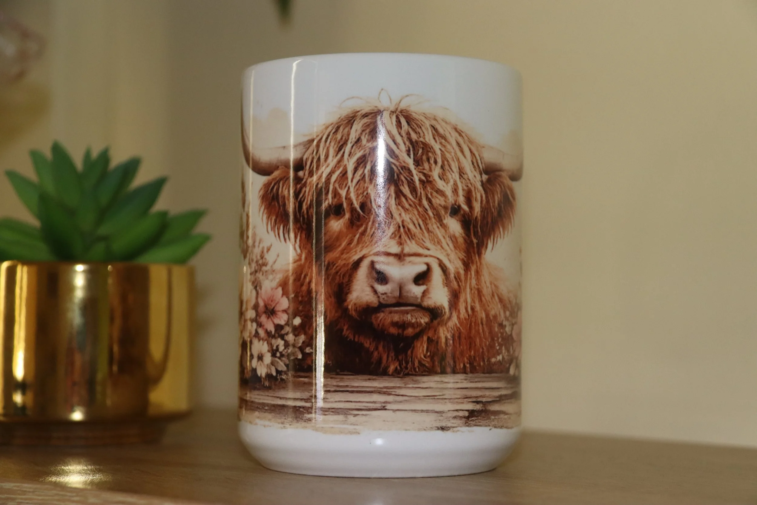 Rustic Highland Cow Mug