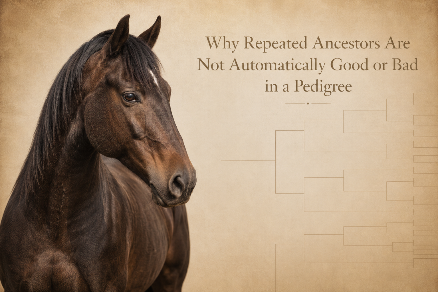 Why Repeated Ancestors Are Not Automatically Good or Bad in a Pedigree