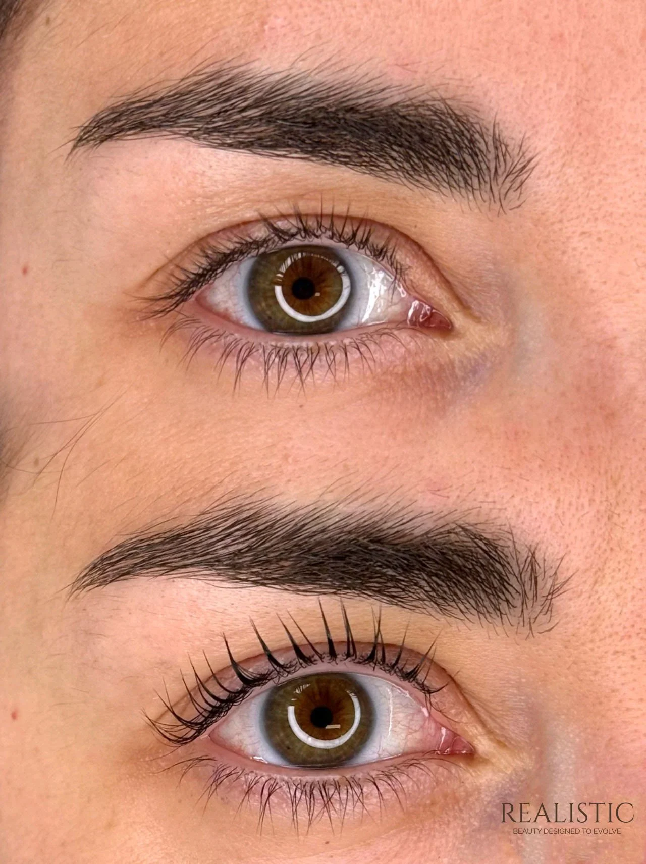 Ciglia prima e dopo la laminazione