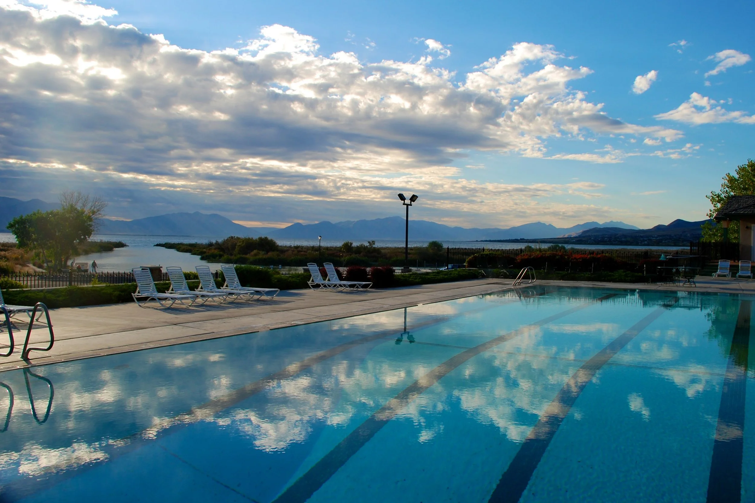 Hot Springs Pool At Our Marina On Utah Lake