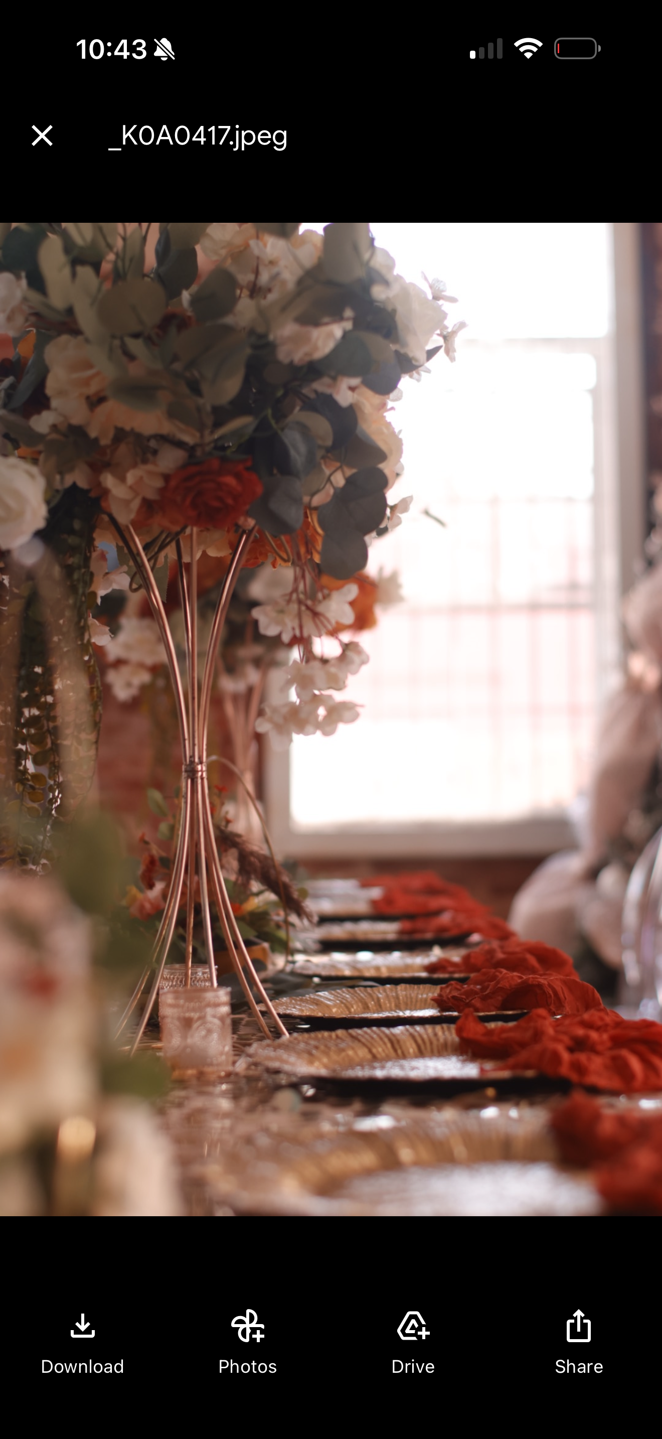 A decorated table