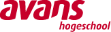 Logo van 'Avans Hogeschool' in rood op een witte achtergrond