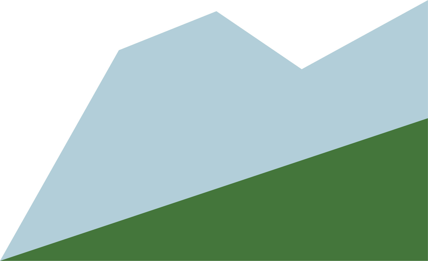 Illustrazione stilizzata di una montagna e di un prato