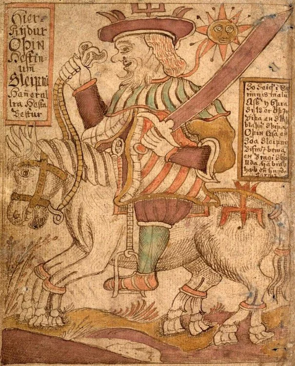 Odin chevauchant Sleipnir. 