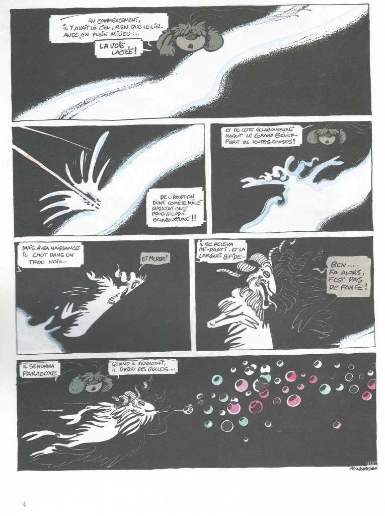 Hi-Yo c’est l’écho.…, Le Génie des alpages n°6, F’murr, ed. Dargaud, 1981. La théorie du bélier, pp 4–5
