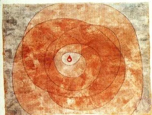 Au cœur, Paul Klee, huile sur toile, 1935, collection privée.Image prise par le télescope spatial Hubble en janvier 2000 (crédit : NAS).