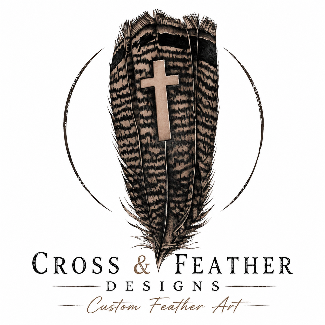 Cross and Feather Designs