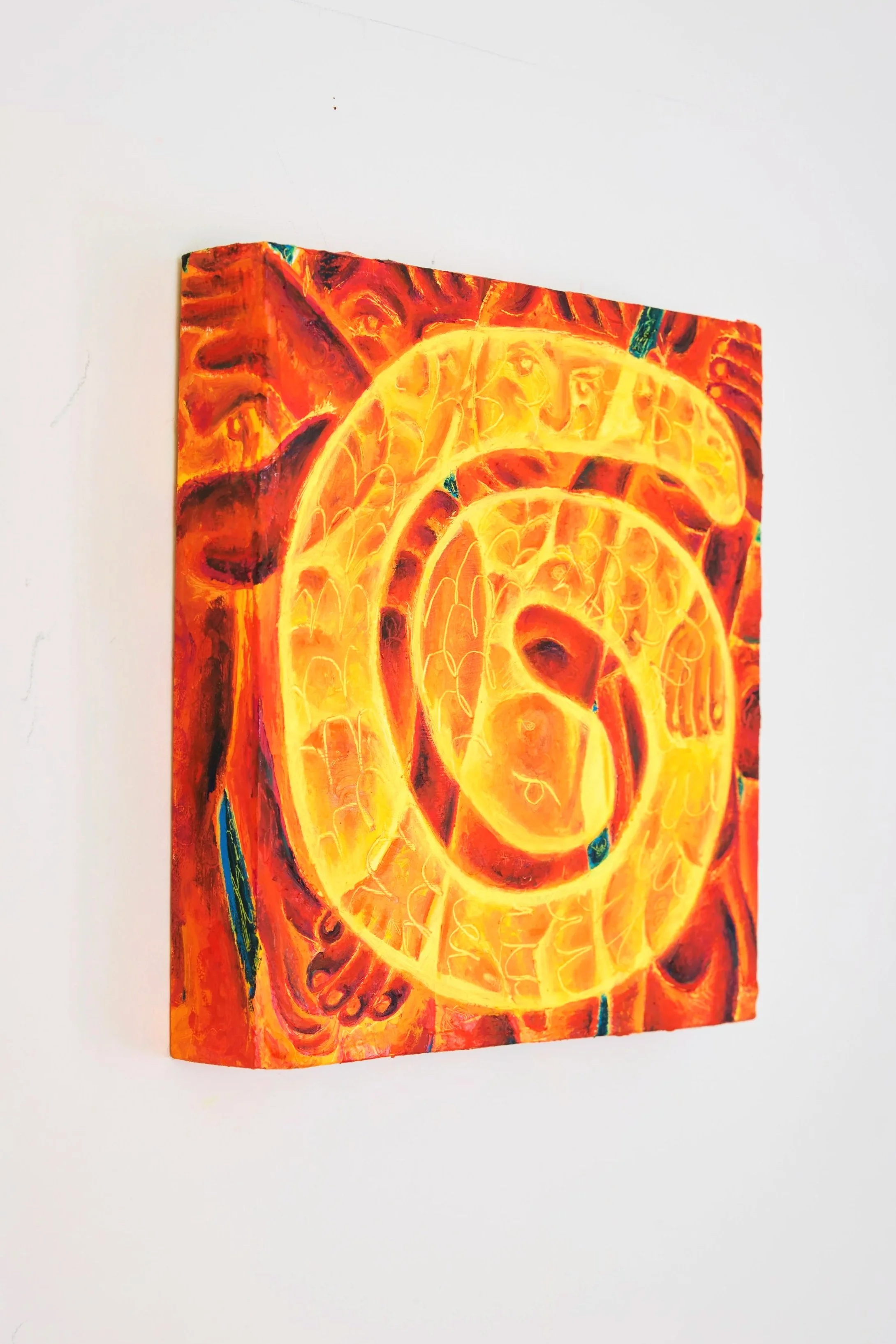 Adams / 2025 / oil on wood/ cm. 20,3 x 20,3 ©Valentin Fougeray