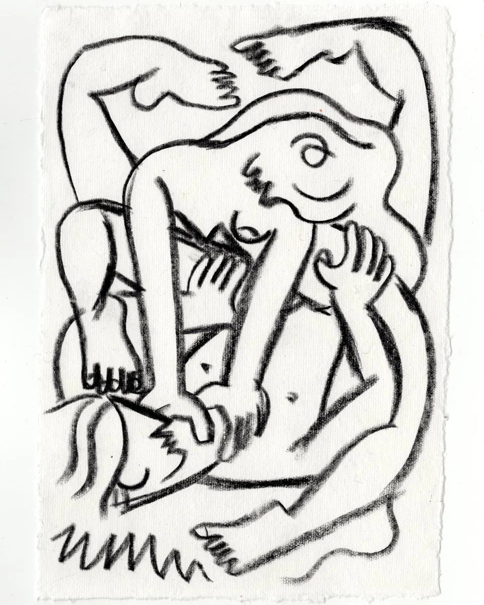 work on paper from a Night Drawings serie, 2022, showcased in Marseille with Supramare Art