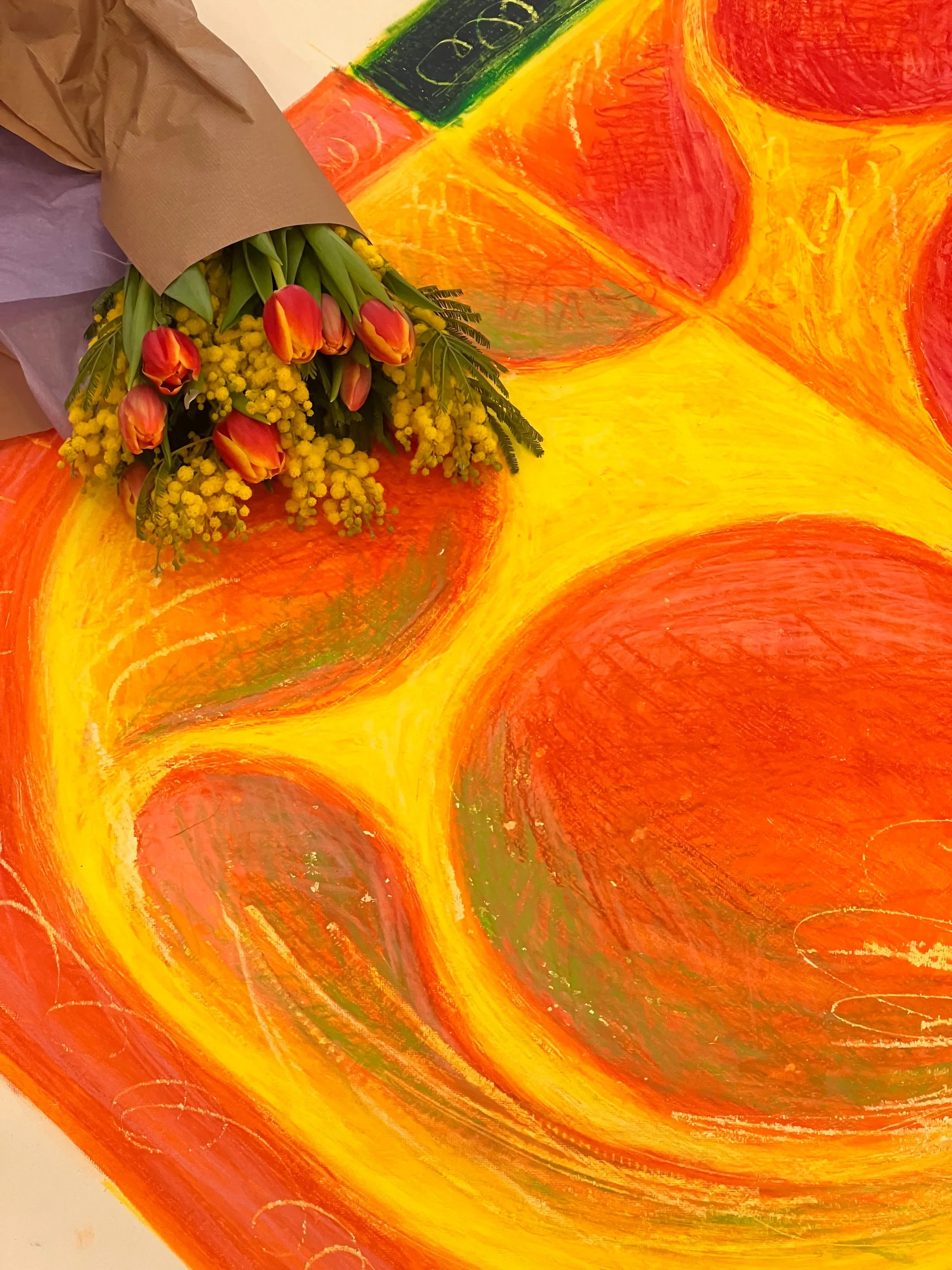 Morte en vie/ detail / Pastel on linen canvas
/ cm. 200 × 140, in. 78 7/10 × 55 1/10  showcased and sold at Zonamaco with Nil Gallery