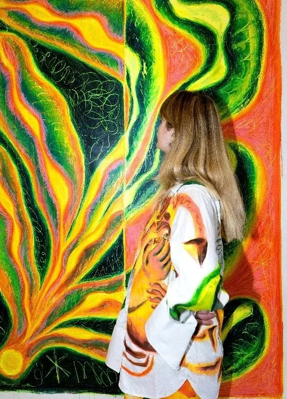 anais maar zonamaco mexico painter flower symbolism in painting peinture mur murals couleur light lumière