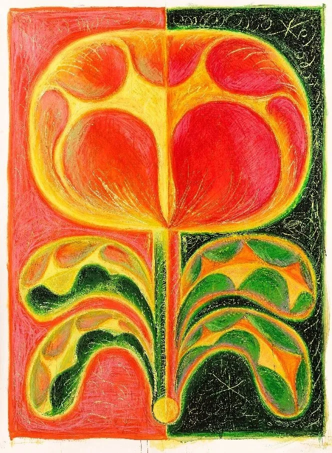 slowdown inspiration rug carpet oil painting peinture fleur huile anais maar emerging artist artiste emergeant