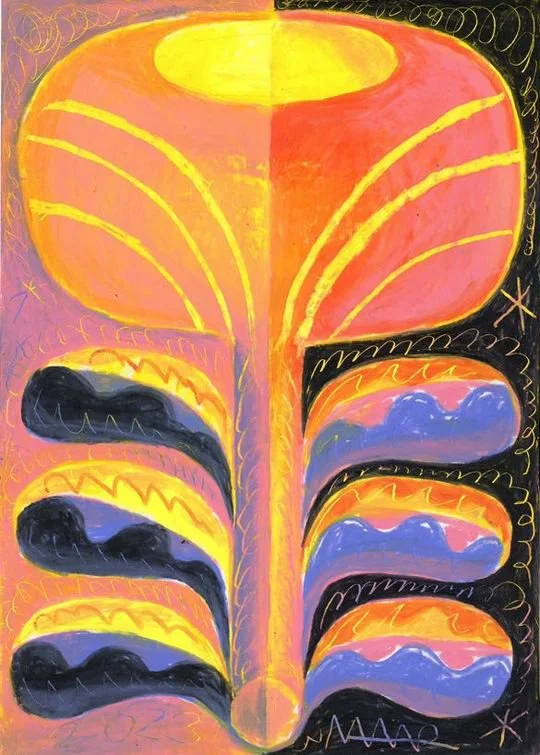 A flower for each stroke/battements serie - pastels on paper / 2023 / cm. 21 x 14,8 / in. 8,3 × 5,8 - showcased at Can Art Ibiza with Nil Gallery
