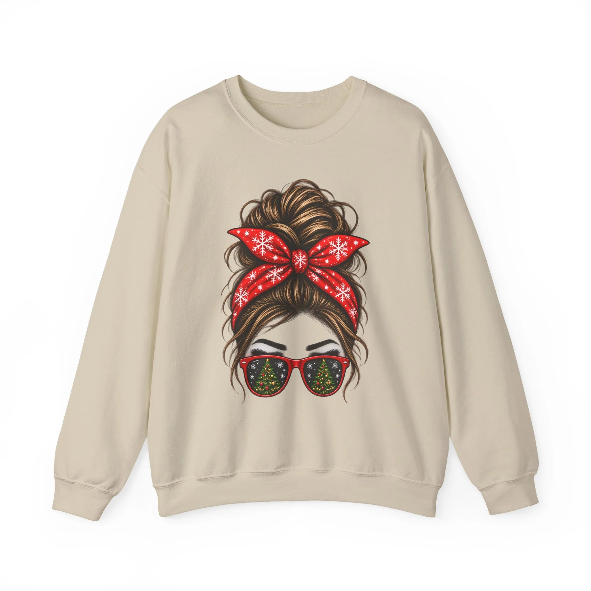 Christmas Retro Bandanna Girl Crewneck Sweatshirt