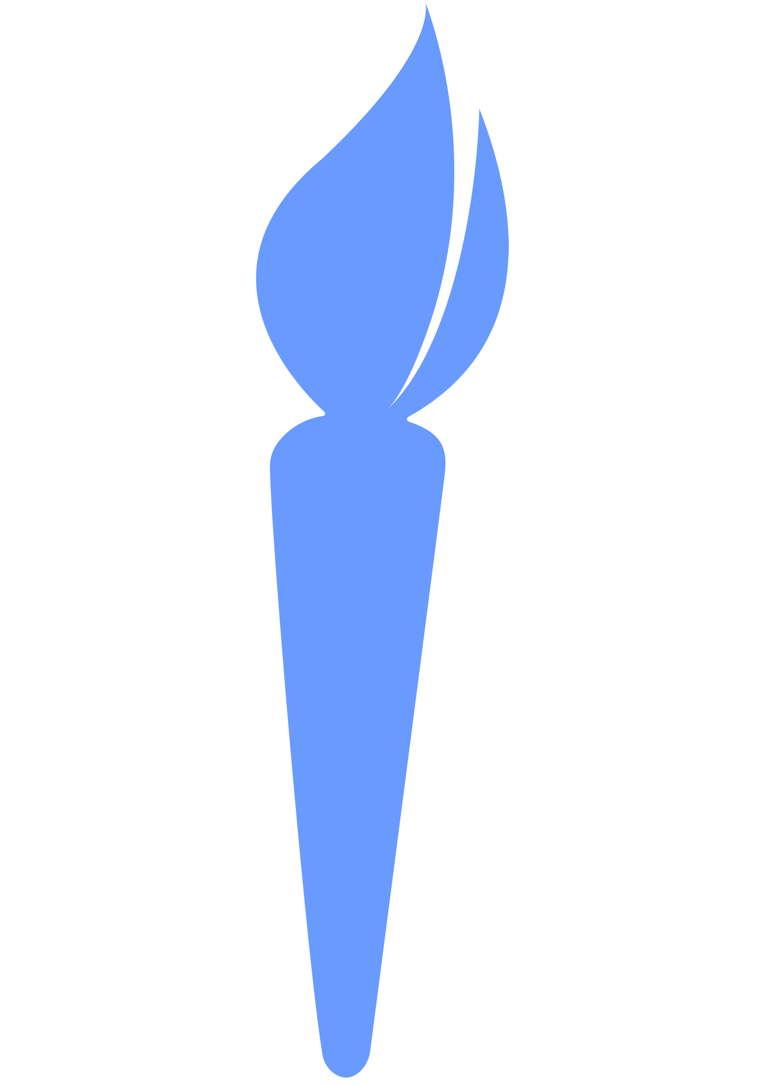 Un stylo à plumes bleu stylisé