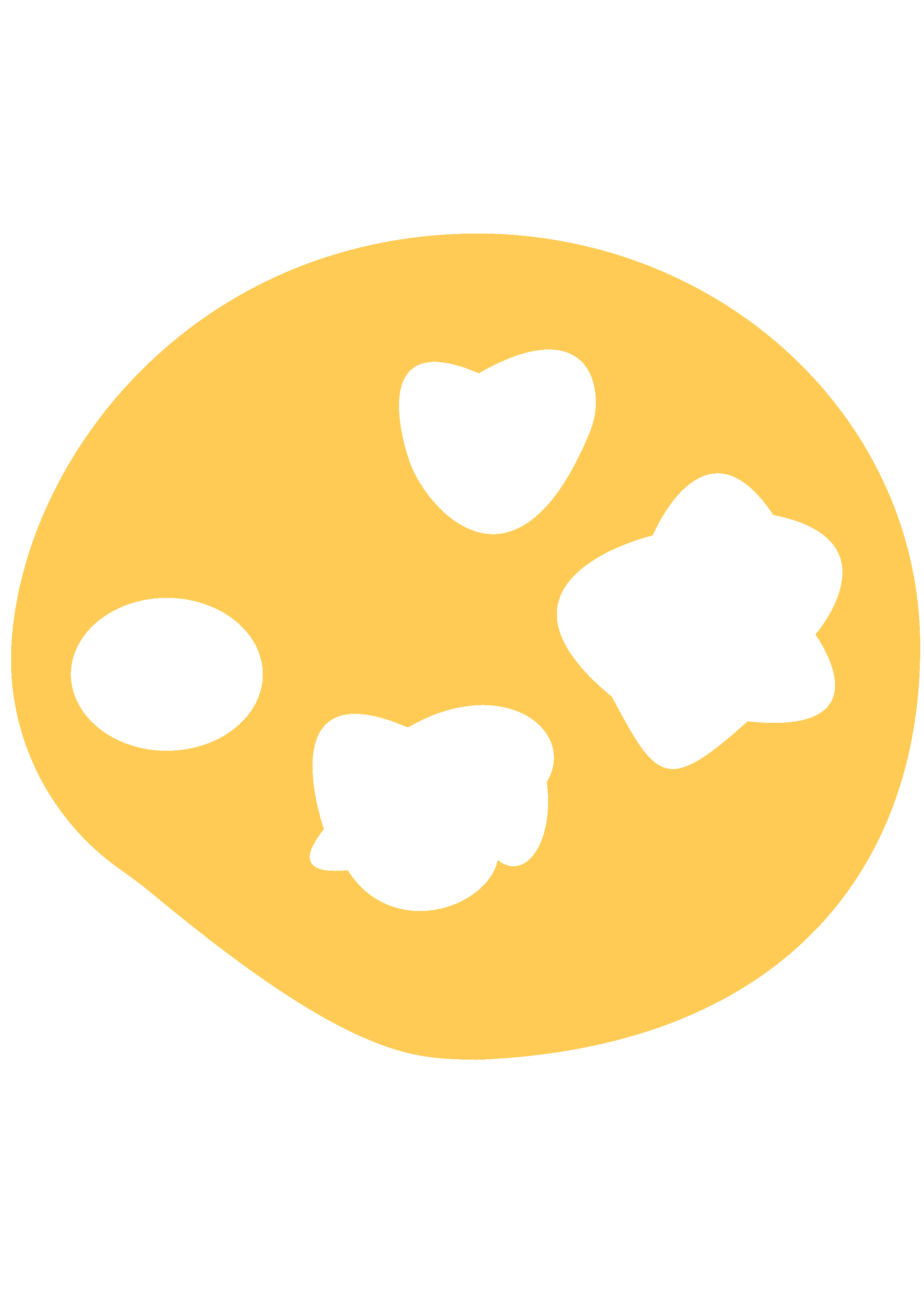 Un pictogramme d'une palette de peintre jaune dorée