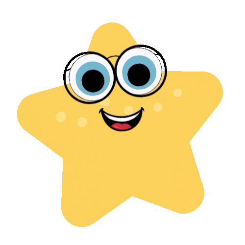 Une vidéo stop motion des personnages de Junior Éditions, dont notre mascot Inspi qui est une étoile jaune avec des lunettes et un sourire, sur un fond neutre.