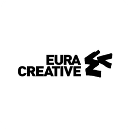 Logo avec le texte 'EURA CREATIVE' et un symbole en forme de flèche stylisée à droite