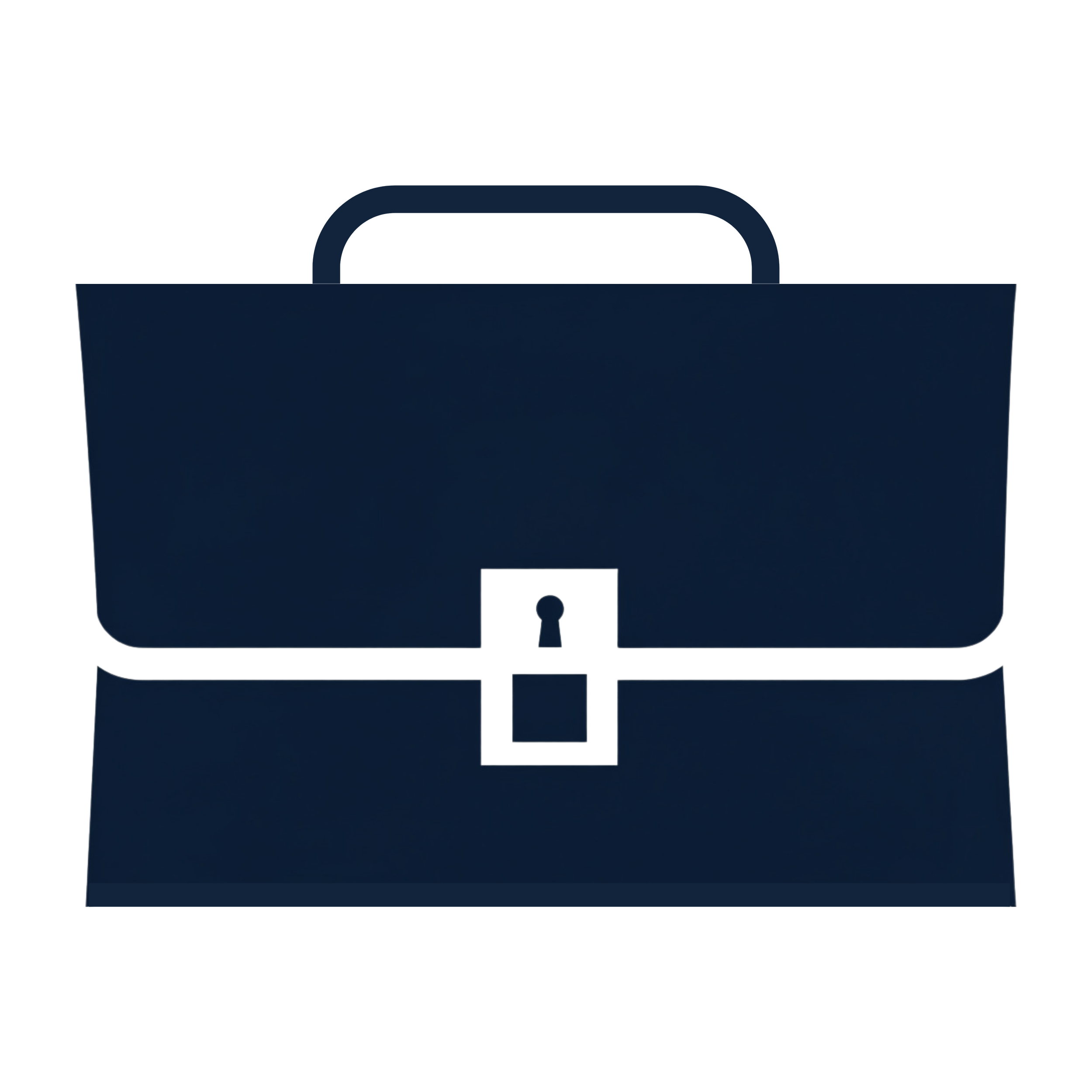 A stylized illustration of a briefcase symbolizing business law services.