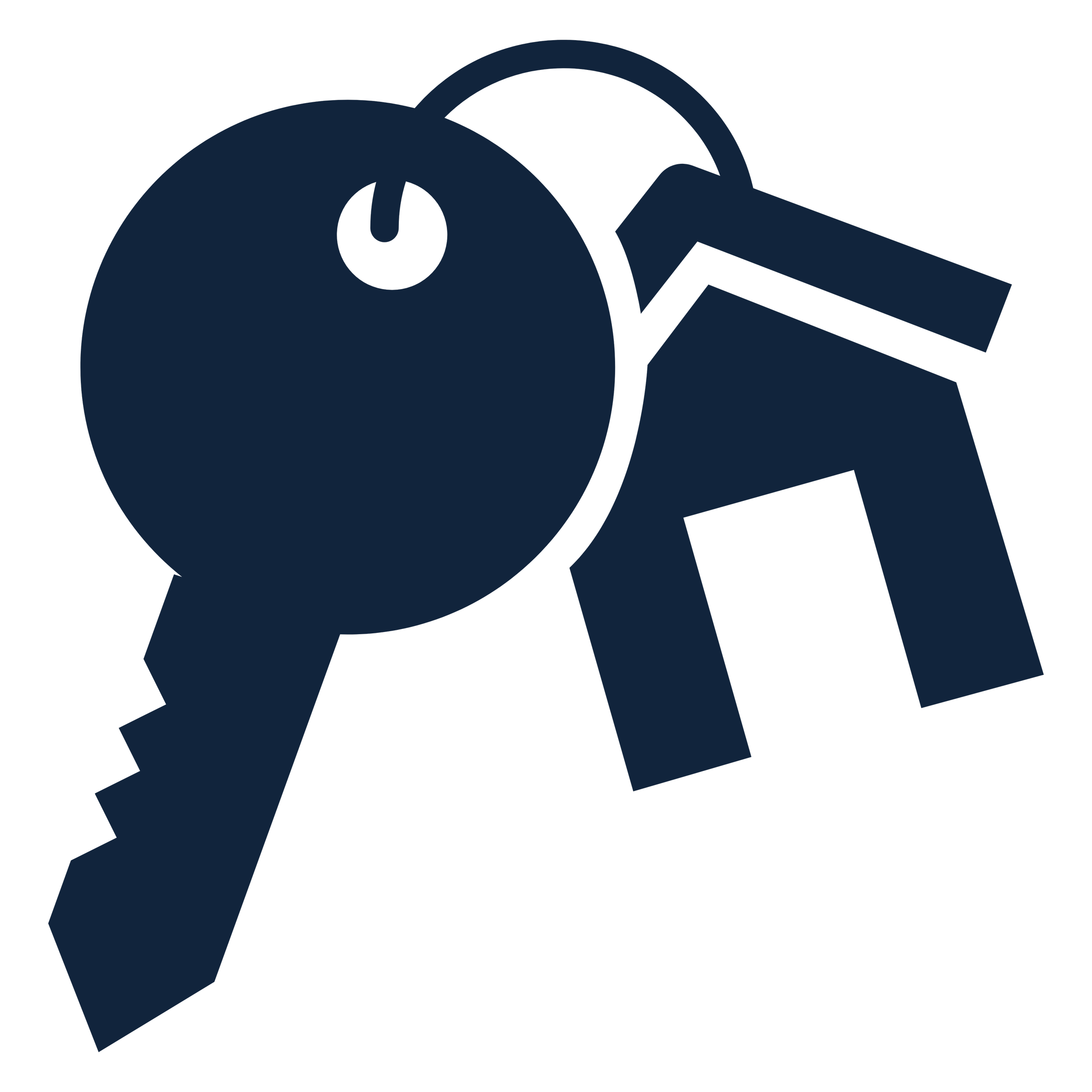A stylized illustration of a house key symbolizing eviction services.