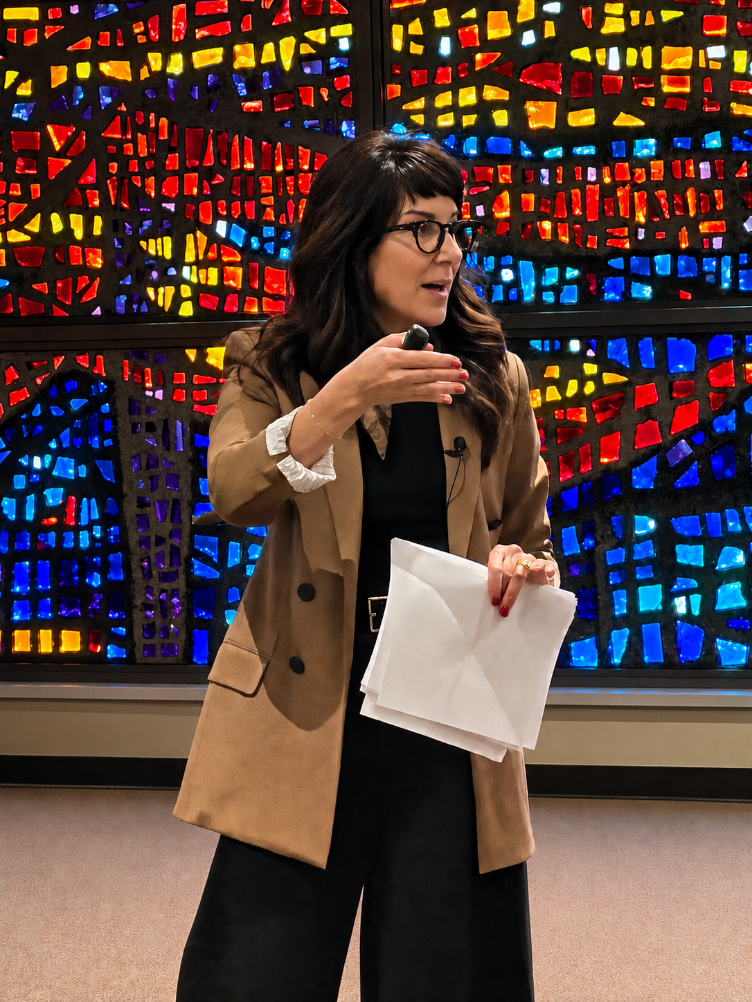Carol Bruess presenting marriage retreat stained glass background.png