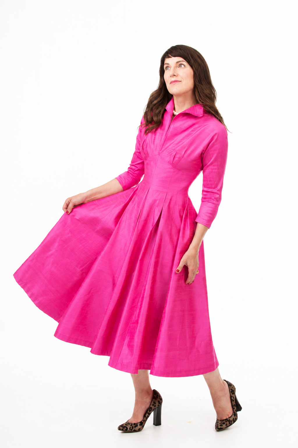 Carol Bruess pink dress full
