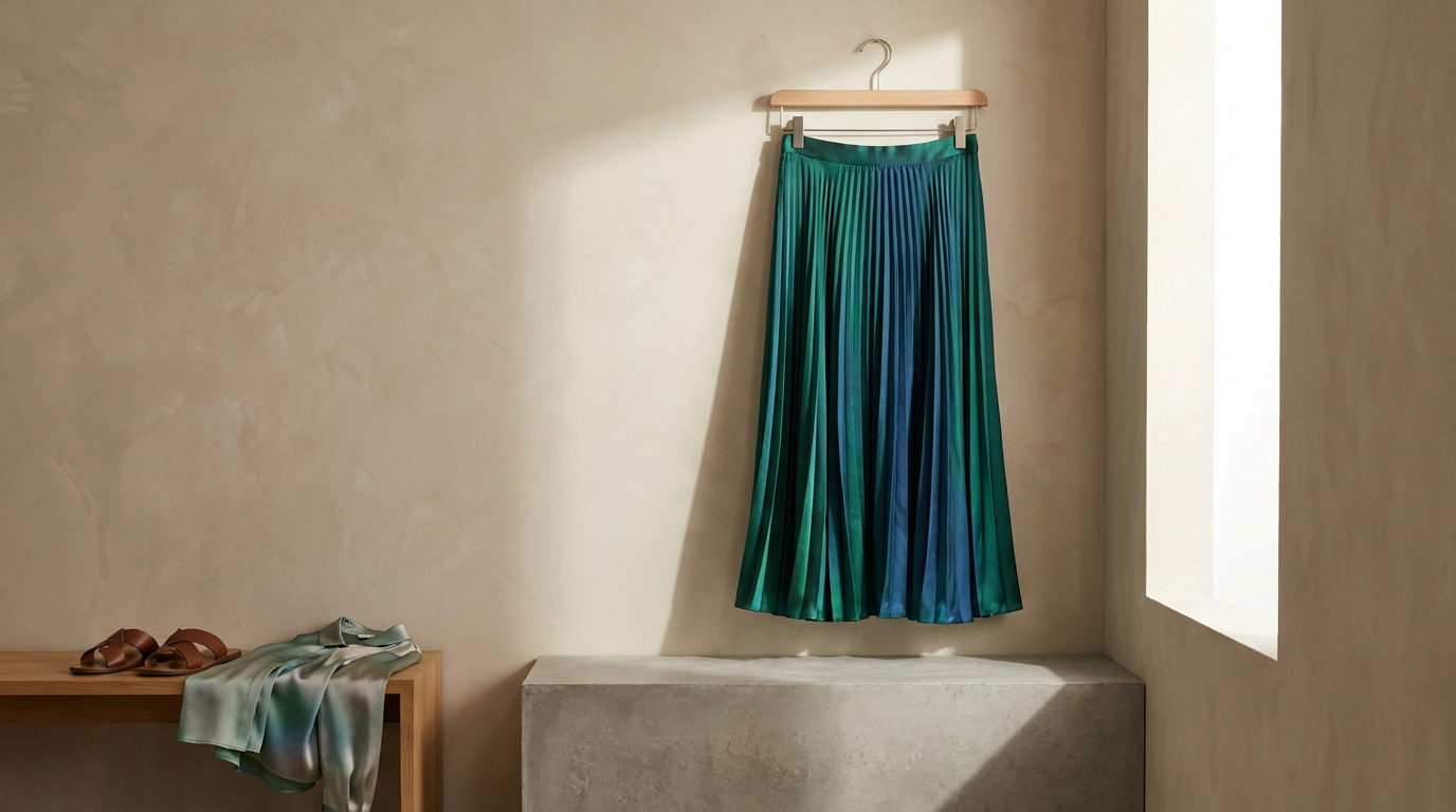 Silk Midi Skirt