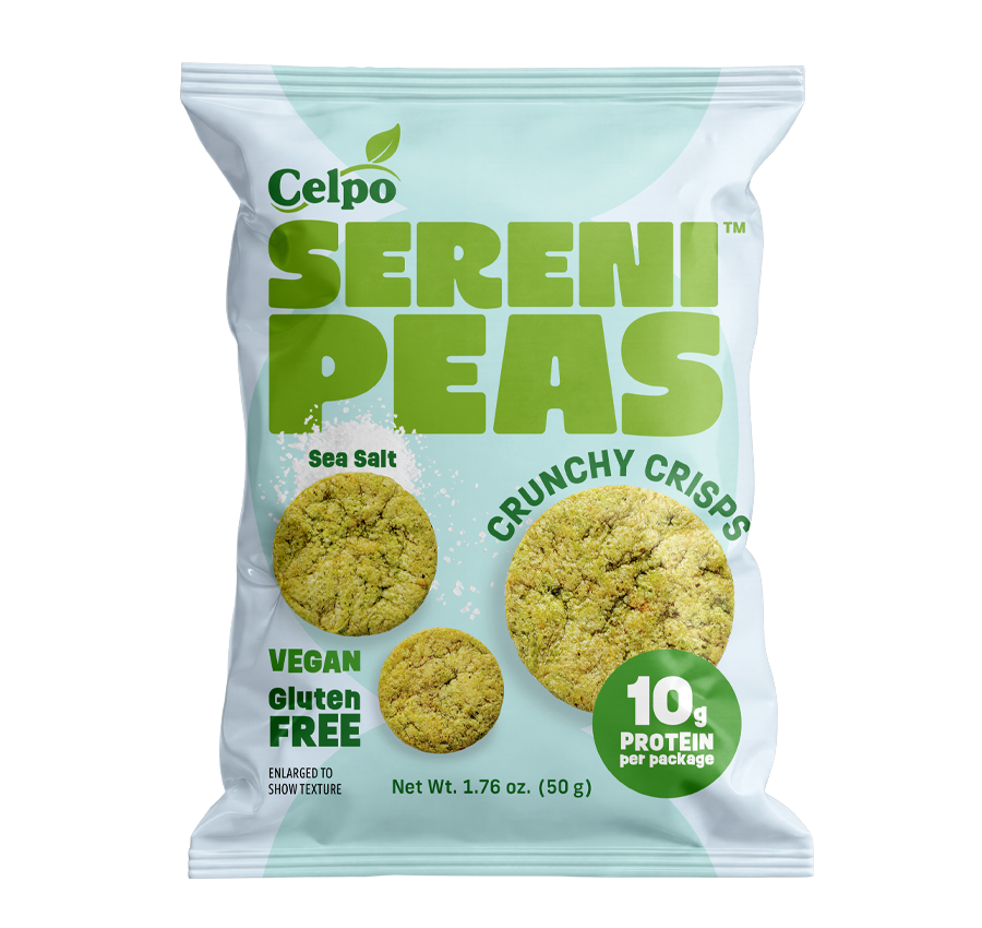 SereniPeas™ Sea Salt Crunchy Crisps (box of 18 pkgs.)