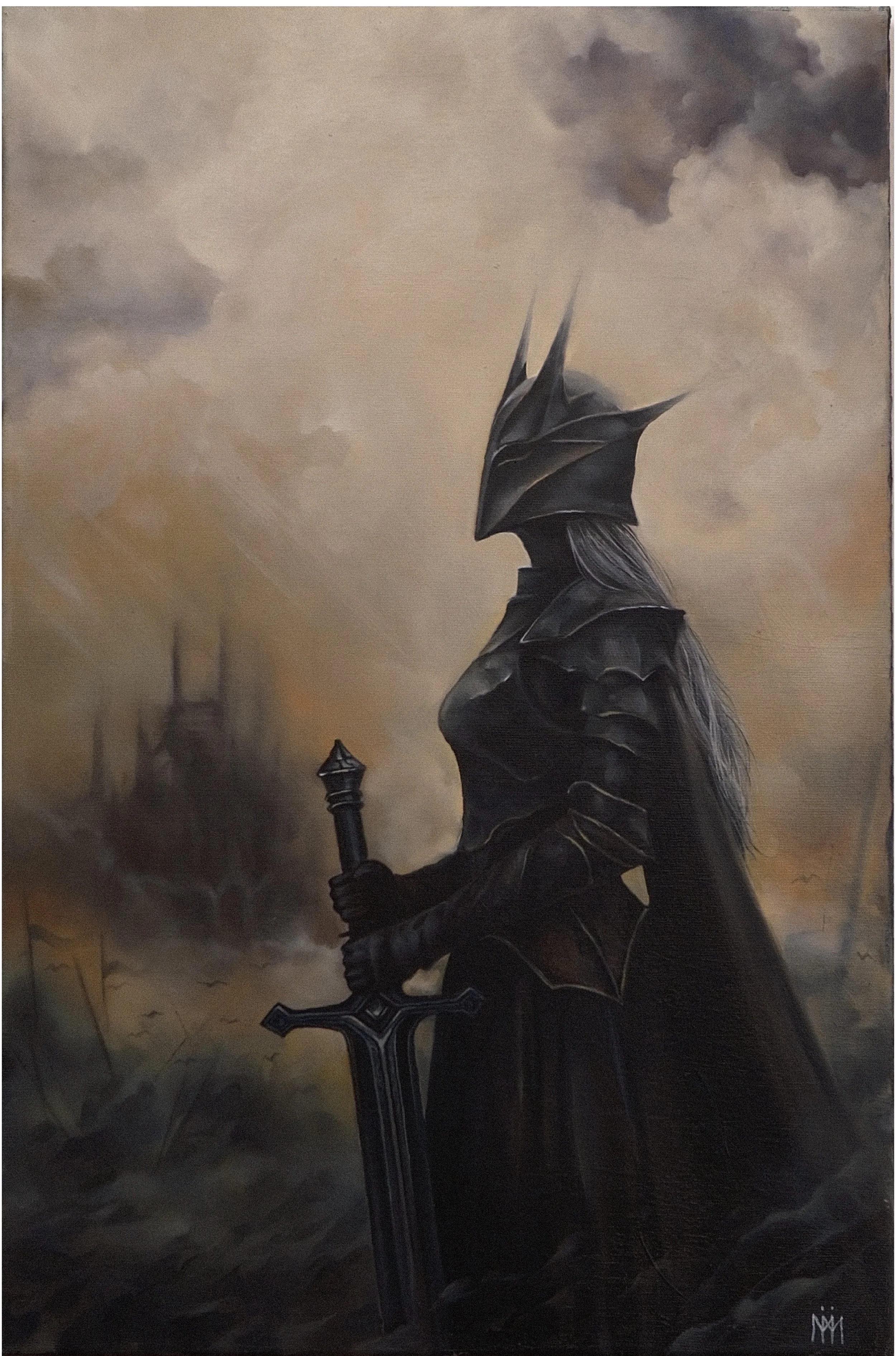 INANNA FROM THE ASHES  || 
60^40 CM \ OIL ON CANVAS \ 2025