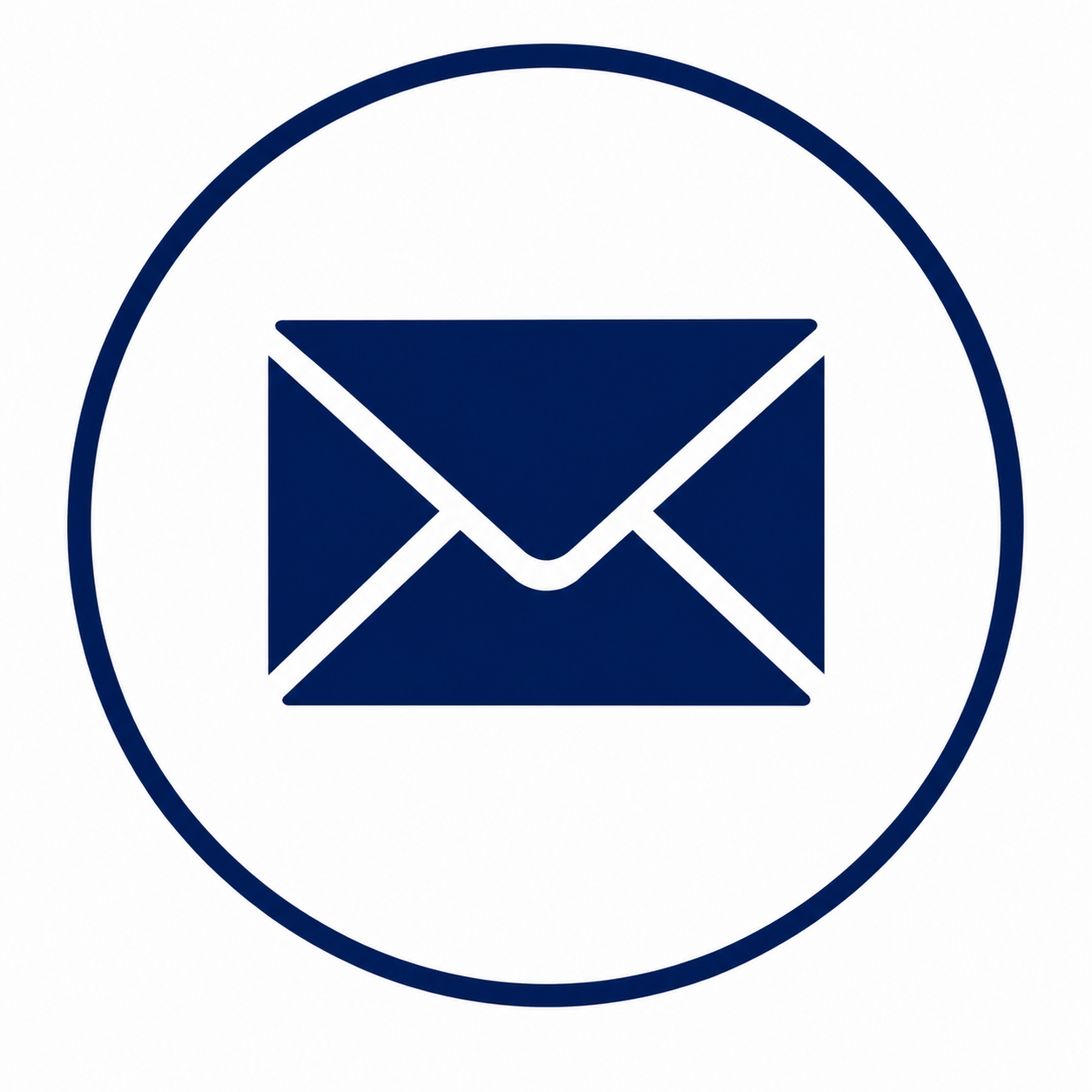 Icon of a blue envelope inside a blue circle, representing email or messaging.