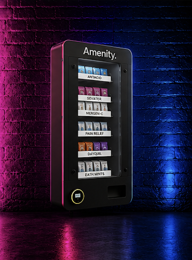 Black Amenity Box, Touchless Vending Machine | AmenityBox