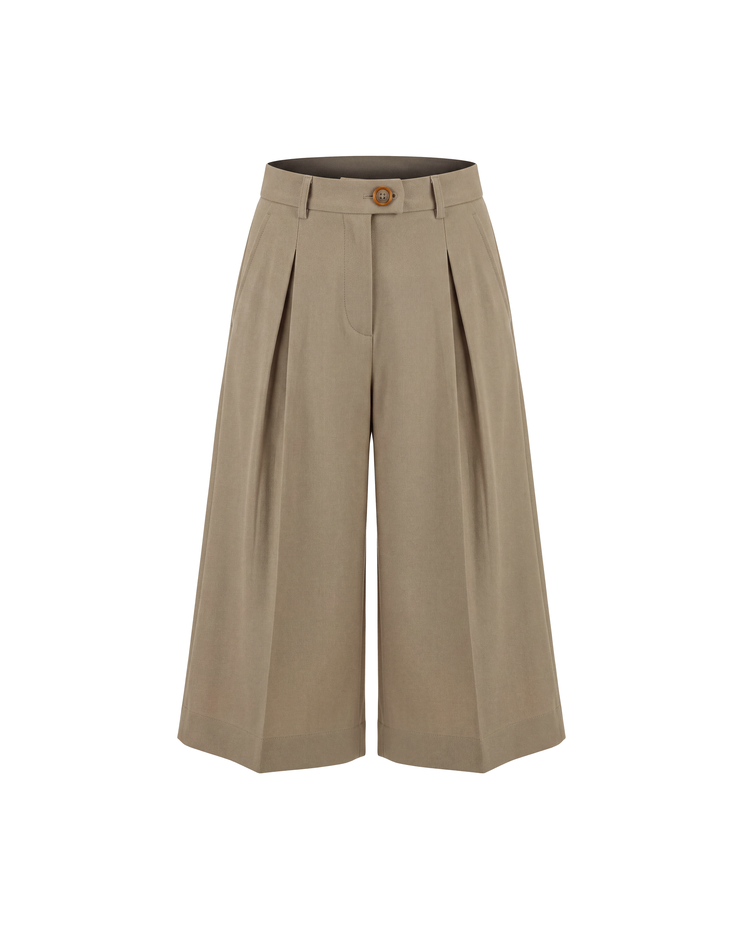 Taupe Wide Leg Jorts