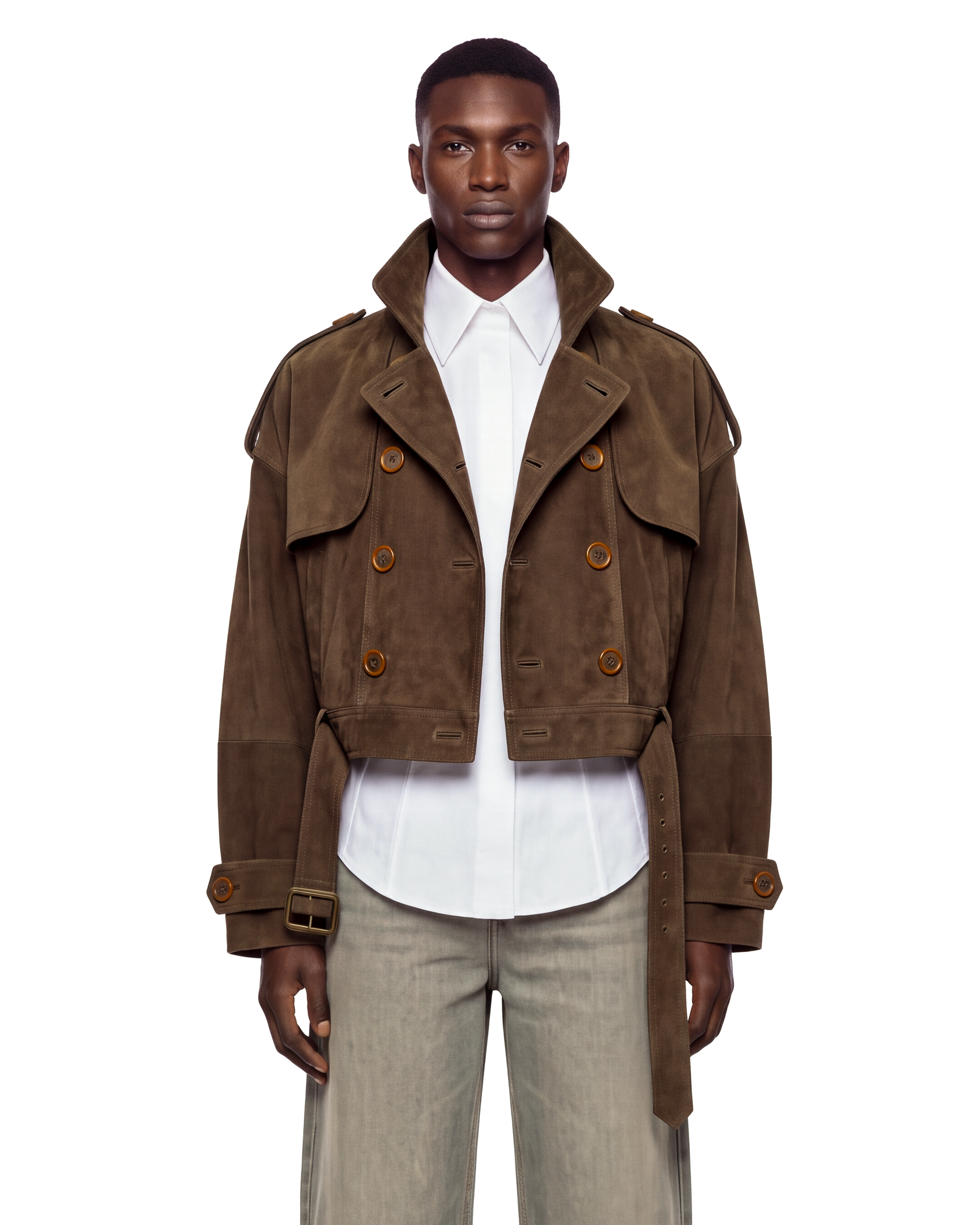 Cropped Trench Jacket