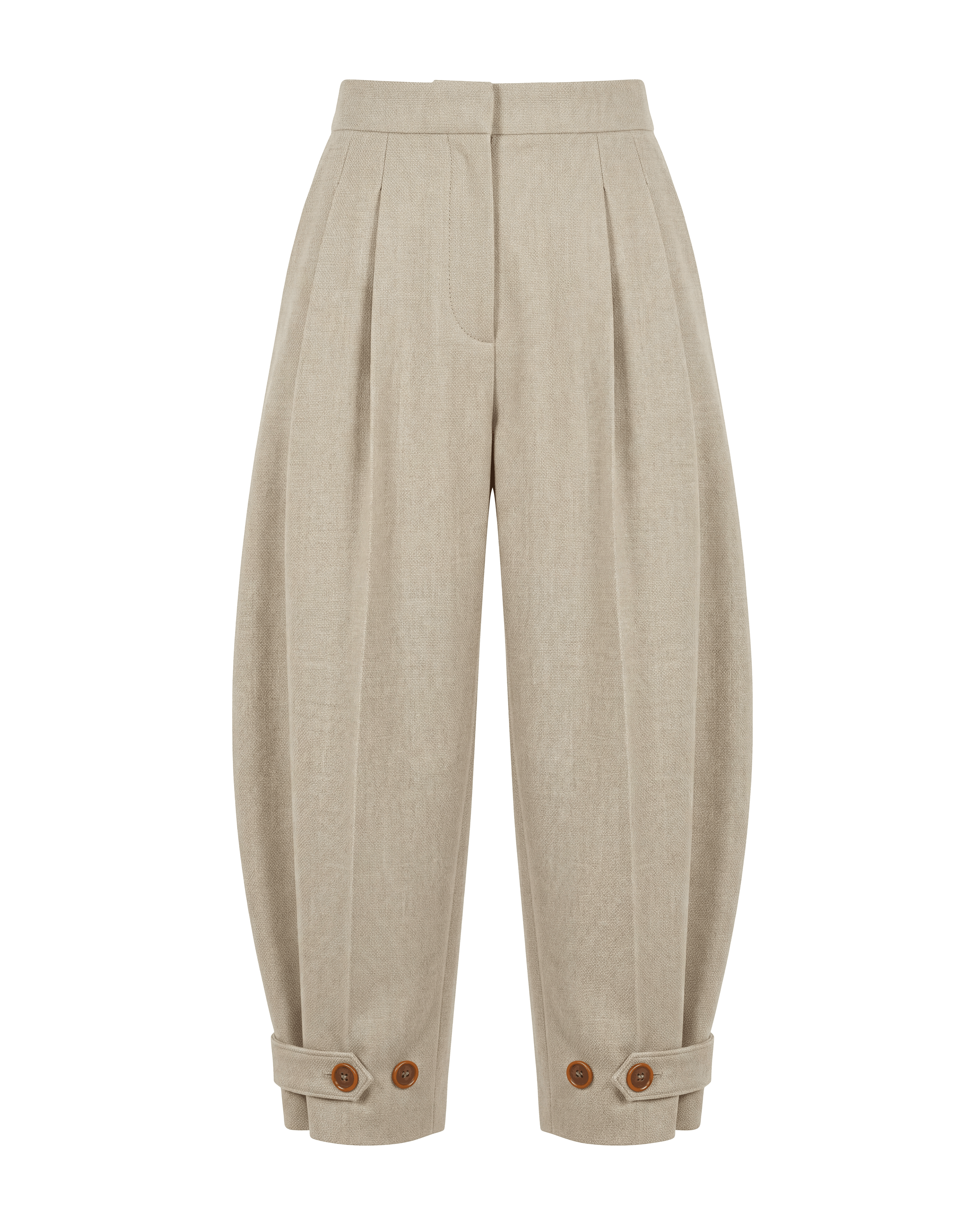 Wool Barrel Trousers