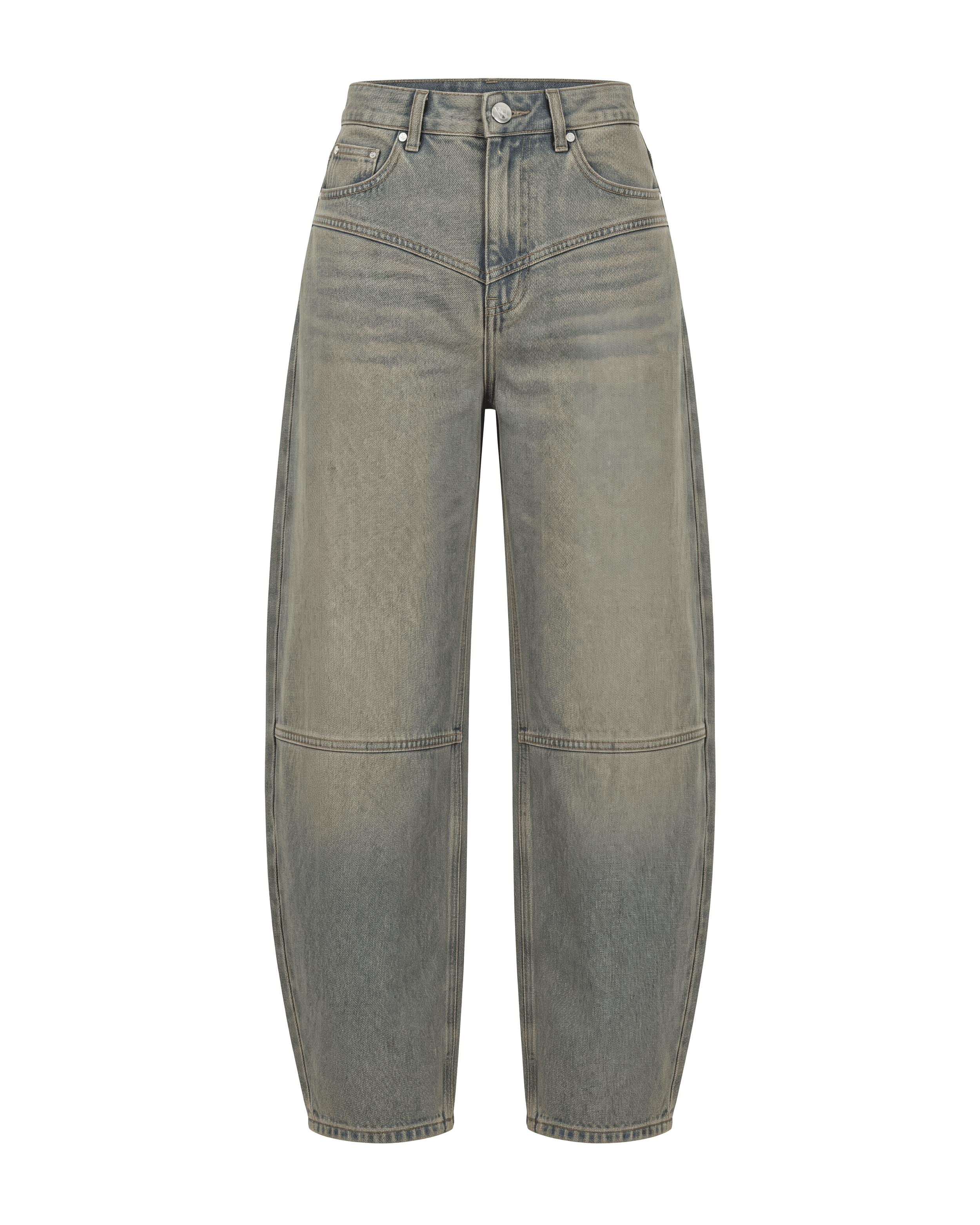 Vintage Wash Barrel Jeans