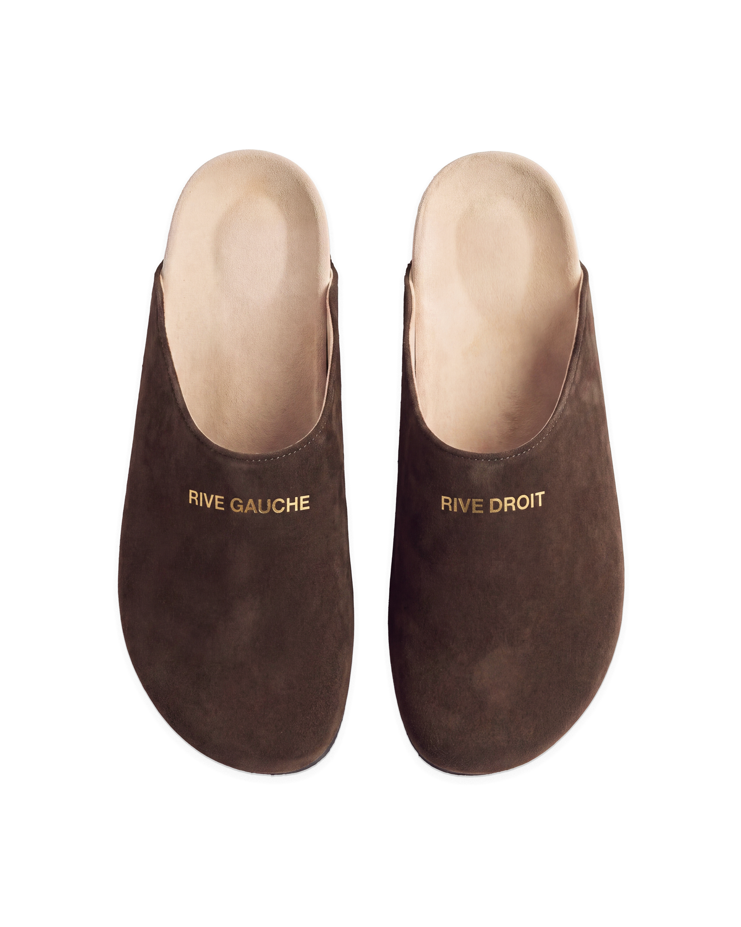 Suede Clog Mules In Cacao Dream