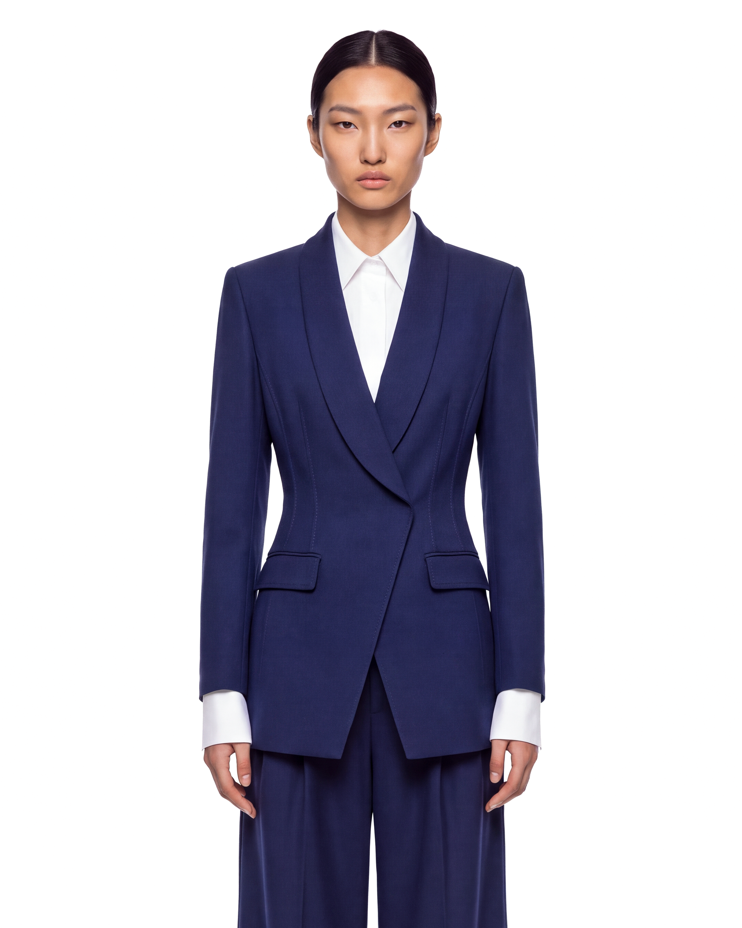 Navy Wrap Blazer