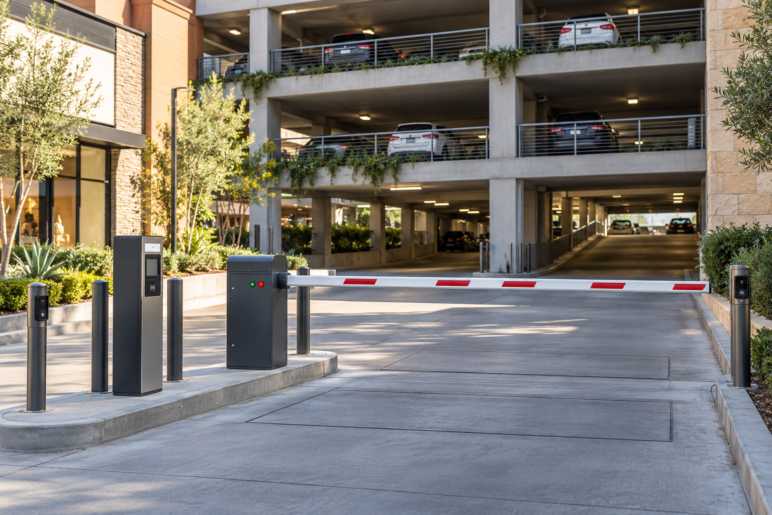 Modern Parking Garage Barrier Entrance (1).png
