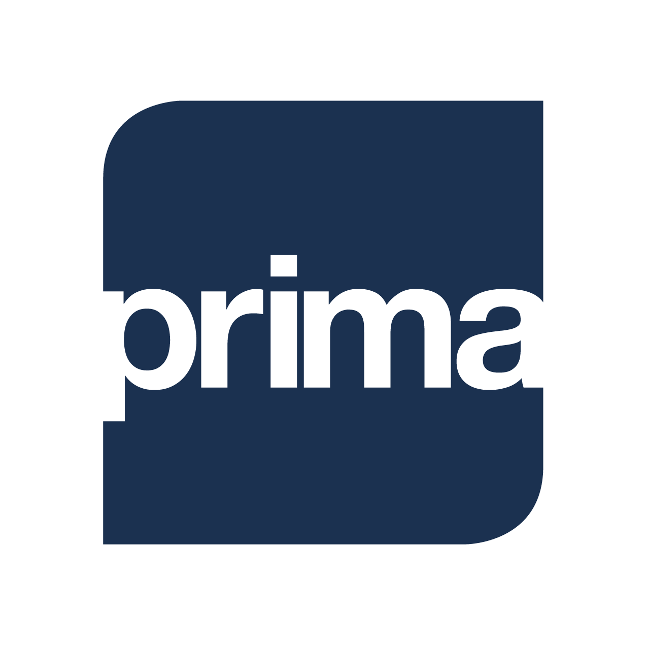 Prime Video logo with a dark blue background and the word 'prime' in lowercase black letters.