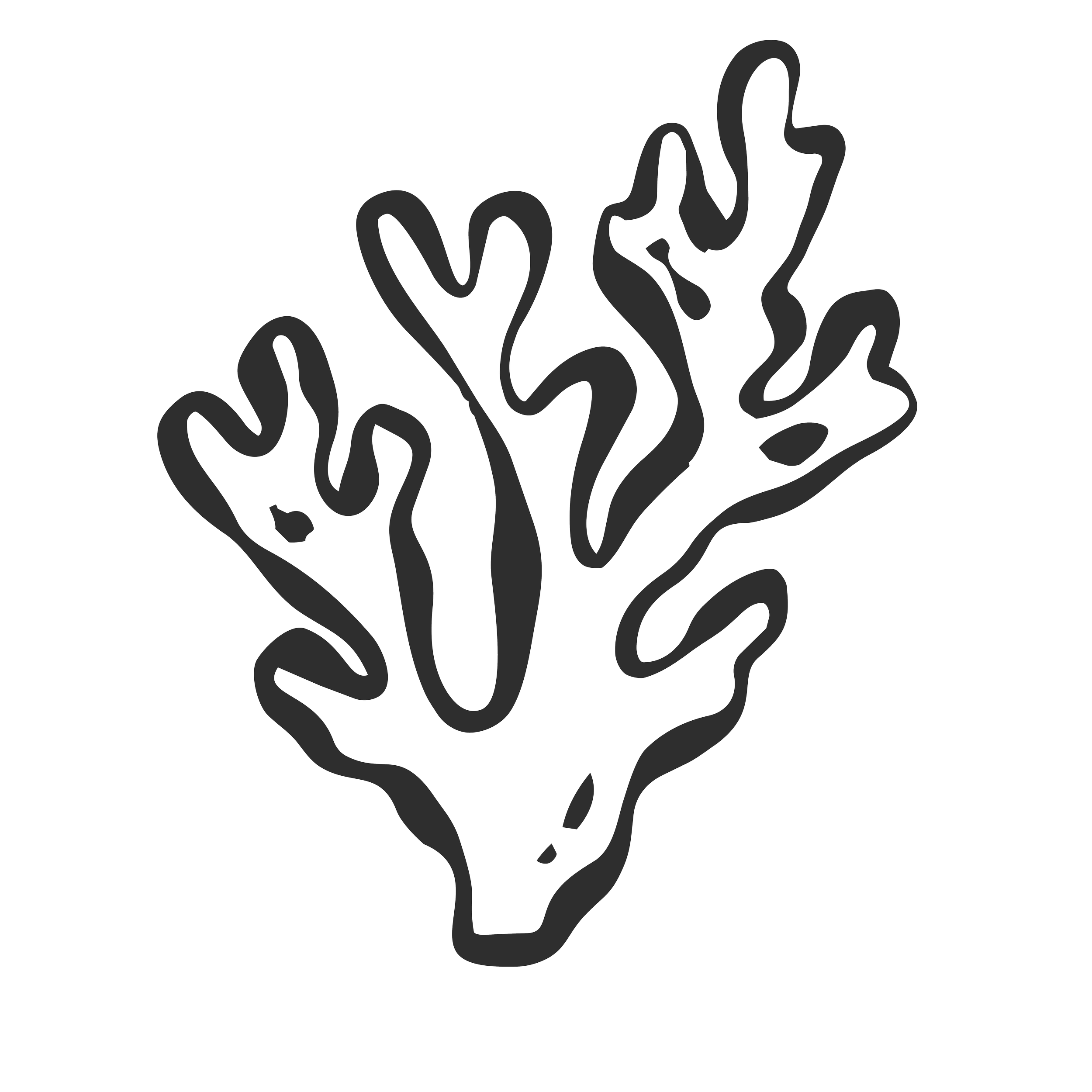 Line drawing of coral
