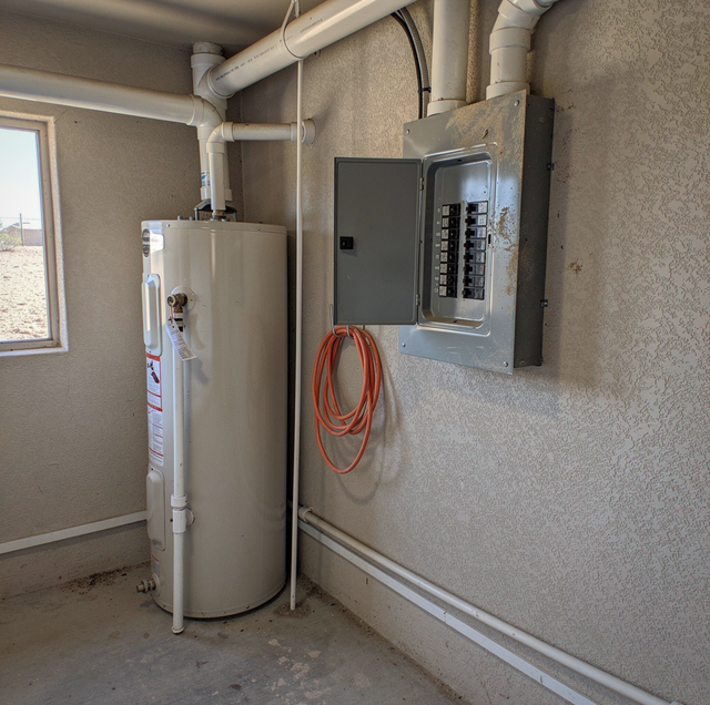 old electrical panel with flickering lights in home