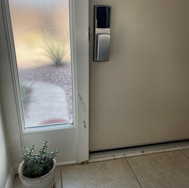 modern home security camera mounted above front door