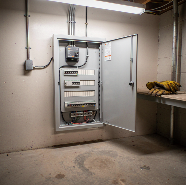 surge protector installed in commercial electrical panel